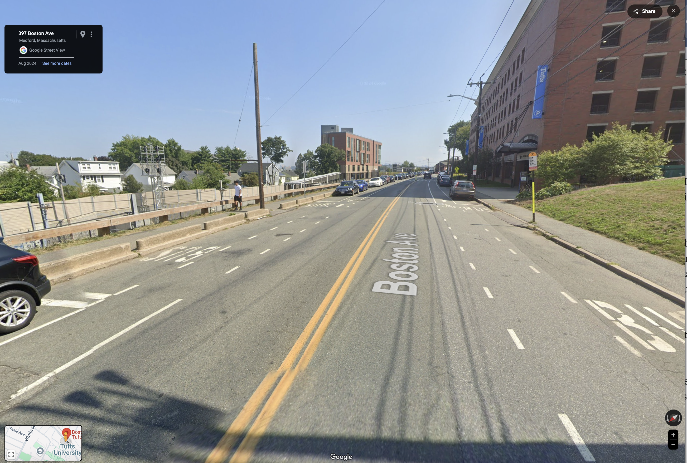 View of Boston Avenue bus stop